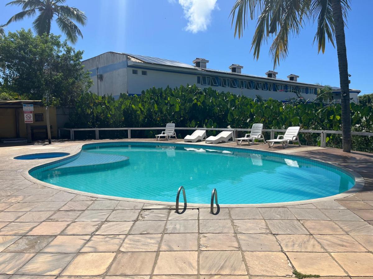 De Frente Pra Praia Apartamento Da Cris Taperapua - Condominio America Praia Flat ปอร์โตเซกูโร ภายนอก รูปภาพ